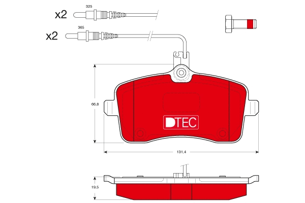 Brake Pad Set, disc brake (GDB1594DTE)