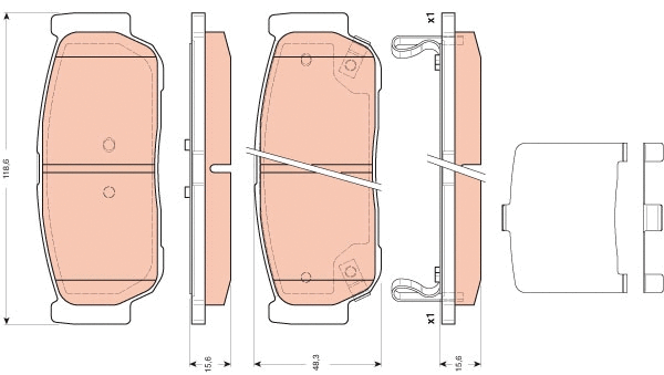 Brake Pad Set, disc brake (GDB3417)