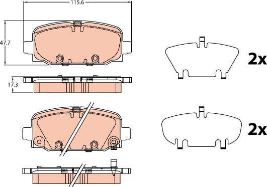 Brake Pad Set, disc brake (GDB2321)