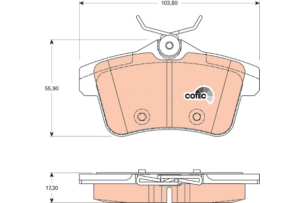 Brake Pad Set, disc brake (GDB1828)