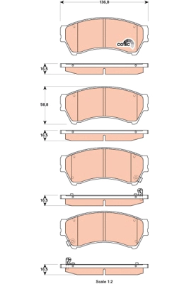 Brake Pad Set, disc brake (GDB3501AT)