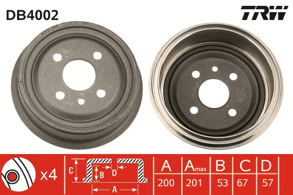Brake Drum (DB4002)