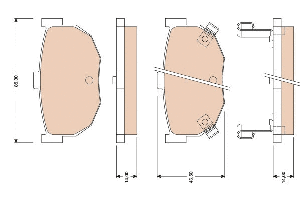 Brake Pad Set, disc brake (GDB3051)
