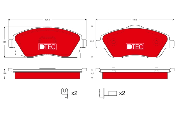 Brake Pad Set, disc brake (GDB1570DTE)