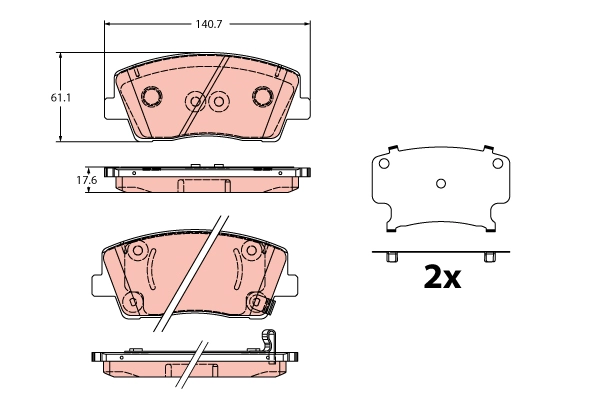 Brake Pad Set, disc brake (GDB2375)
