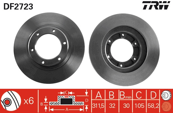 Brake Disc (DF2723)