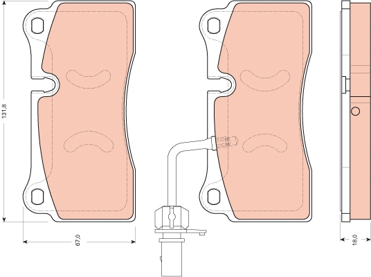 Brake Pad Set, disc brake (GDB1731)