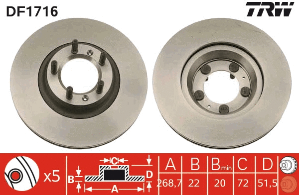 Brake Disc (DF1716)