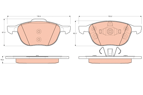 Brake Pad Set, disc brake (GDB1939)