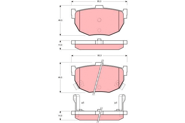 Brake Pad Set, disc brake (GDB1010)
