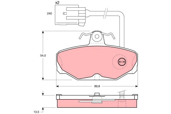 Brake Pad Set, disc brake (GDB1035)