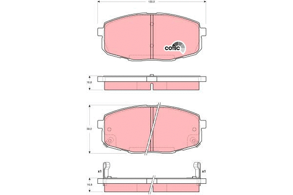 Brake Pad Set, disc brake (GDB3342)