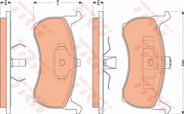 Brake Pad Set, disc brake (GDB7555)