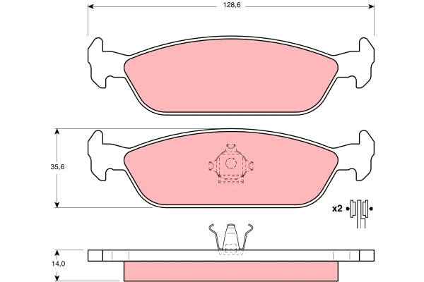 Brake Pad Set, disc brake (GDB3112)
