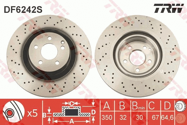 Brake Disc (DF6242S)