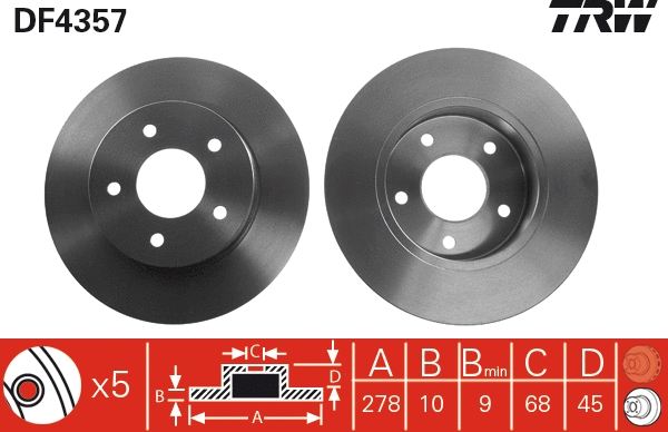 Brake Disc (DF4357)