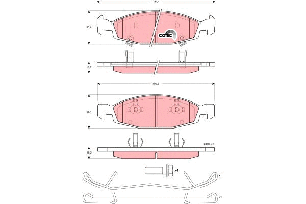 Brake Pad Set, disc brake (GDB4120)