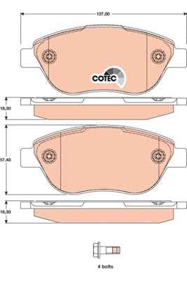 Brake Pad Set, disc brake (GDB1750)