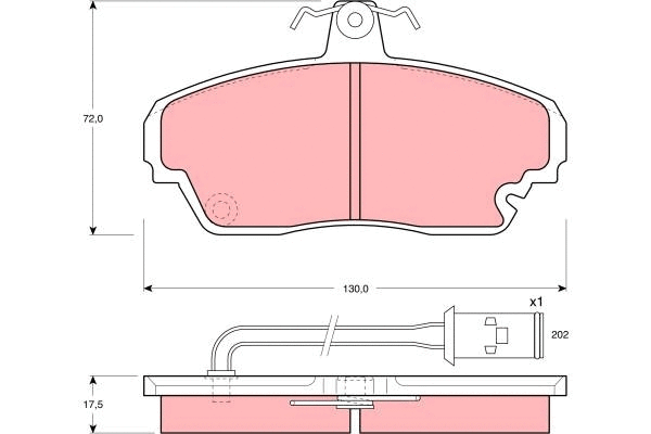 Brake Pad Set, disc brake (GDB851)