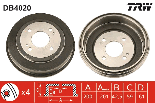 Brake Drum (DB4020)