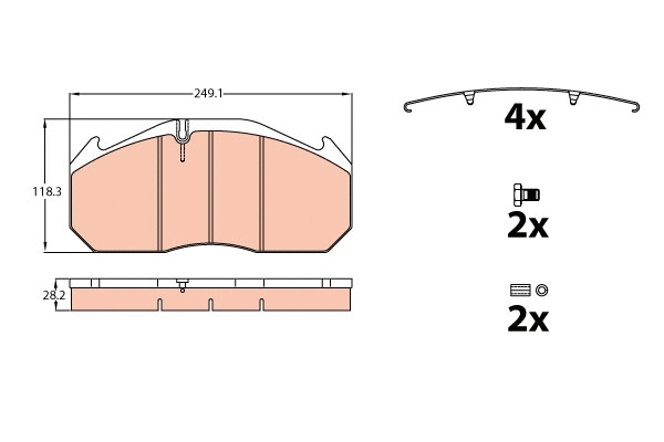 Brake Pad Set, disc brake (GDB5000)
