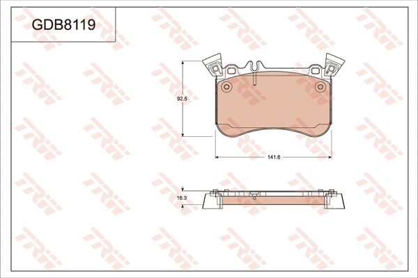 Brake Pad Set, disc brake (GDB8119)