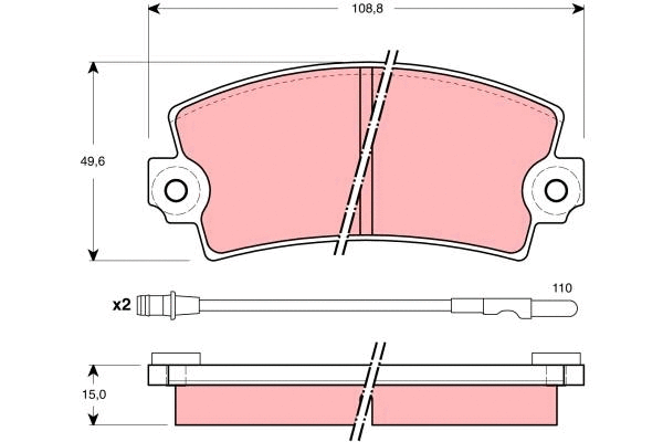 Brake Pad Set, disc brake (GDB1303)