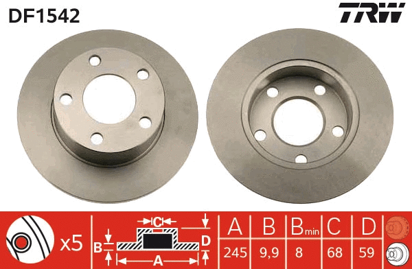 Brake Disc (DF1542)