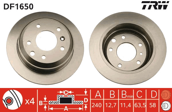 Brake Disc (DF1650)