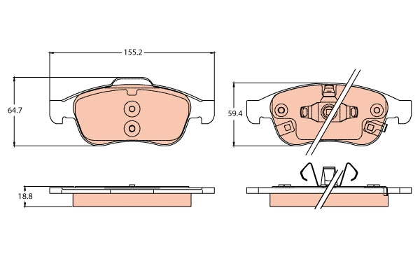 Brake Pad Set, disc brake (GDB2111)
