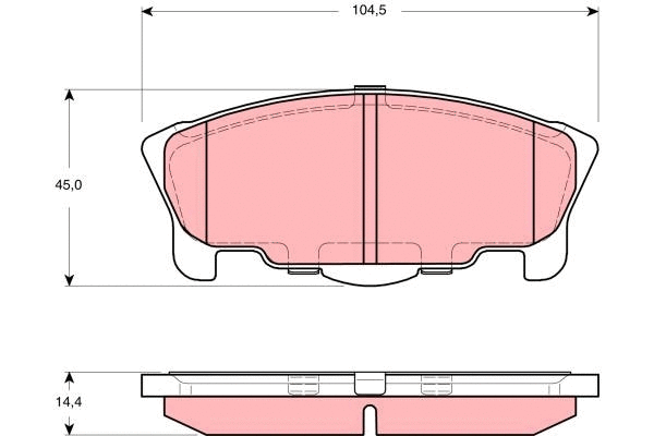 Brake Pad Set, disc brake (GDB3320)