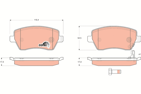 Brake Pad Set, disc brake (GDB3396)