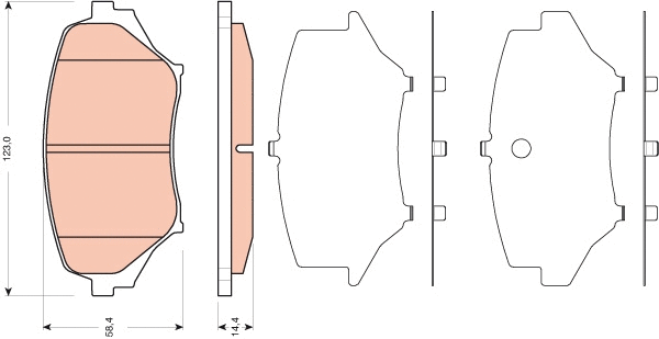 Brake Pad Set, disc brake (GDB3401)