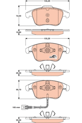 Brake Pad Set, disc brake (GDB1762)