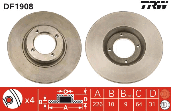 Brake Disc (DF1908)