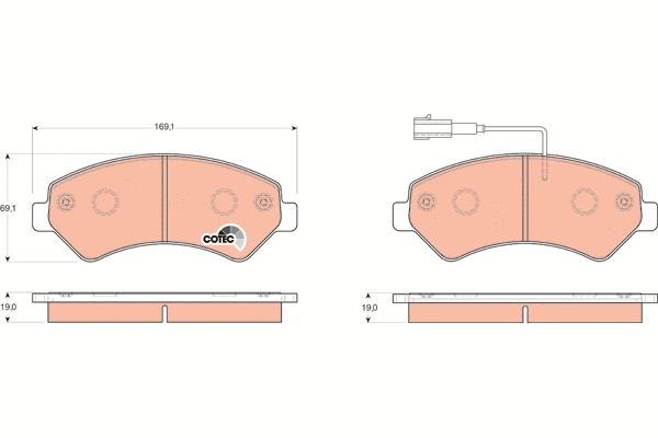 Brake Pad Set, disc brake (GDB1703)