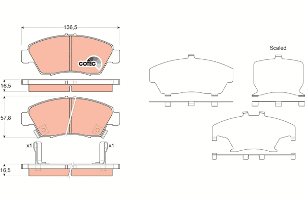 Brake Pad Set, disc brake (GDB3375)
