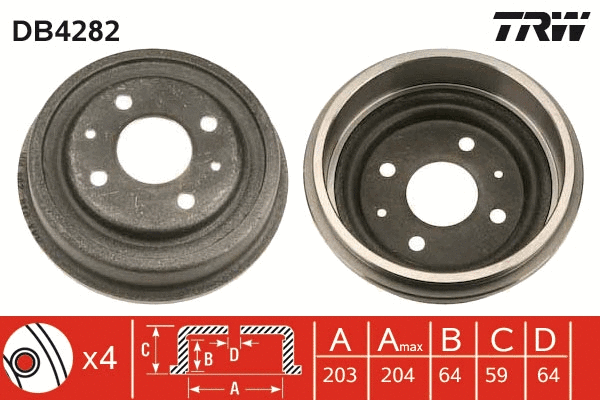 Brake Drum (DB4282)