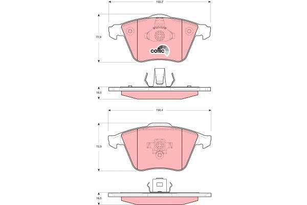 Brake Pad Set, disc brake (GDB1607)
