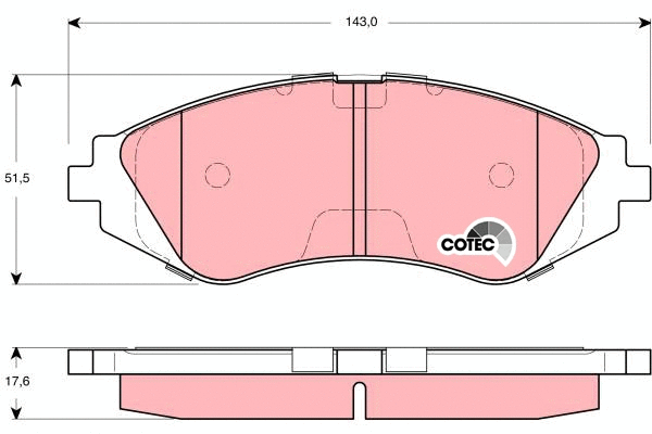 Brake Pad Set, disc brake (GDB3265)