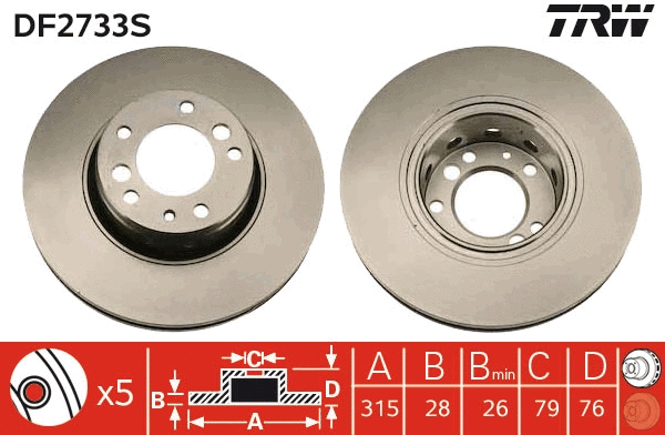 Brake Disc (DF2733S)