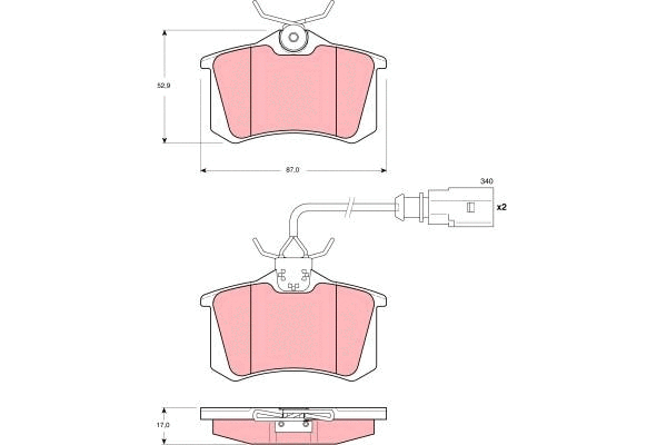 Brake Pad Set, disc brake (GDB1417)