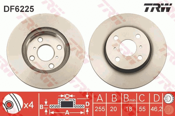 Brake Disc (DF6225)