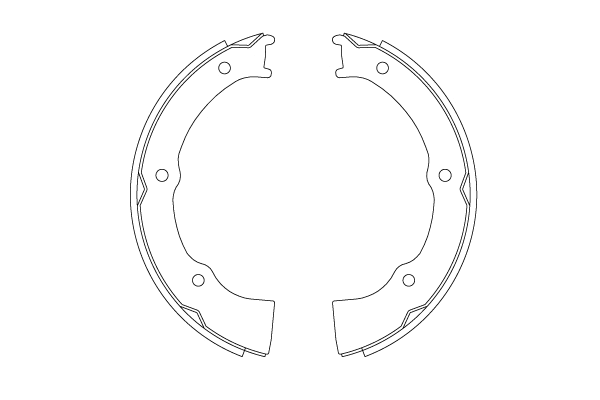 Brake Shoe Set, parking brake (GS8809)