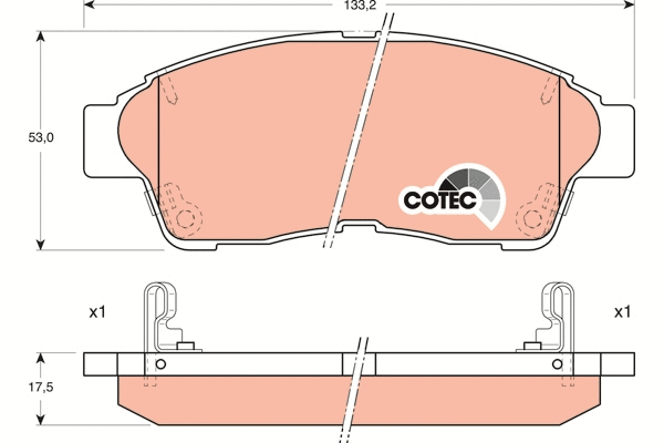 Brake Pad Set, disc brake (GDB1143)