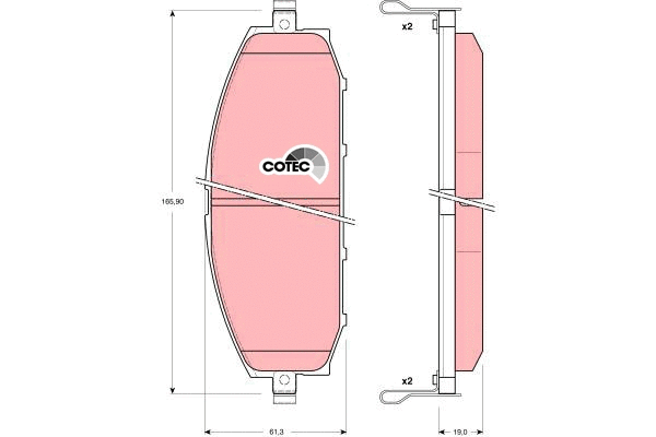 Brake Pad Set, disc brake (GDB3222)