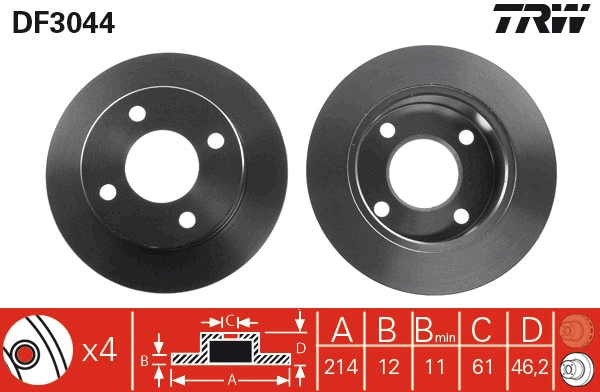Brake Disc (DF3044)