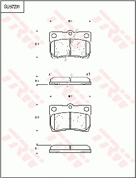 Brake Pad Set, disc brake (GDB7231)