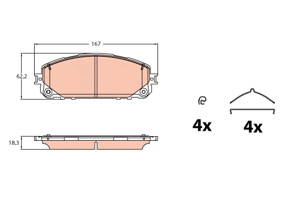 Brake Pad Set, disc brake (GDB2142)