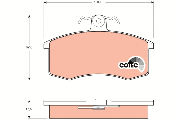 Brake Pad Set, disc brake (GDB469)